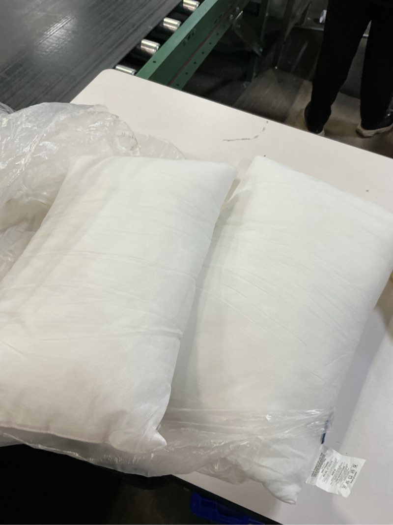 Condition photo showing As Is for MIULEE Set of 2 Throw Pillow Inserts 12x20 Inches, Nowoven Decorative Pillow Inserts for Living Room 2 12x20 Inch