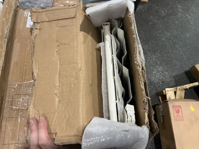 Condition photo showing Good Condition for elevated raised garden bed 2' x 4'- galvanized metal planter boxes with legs & storage rack, outdoor planters for backyard/patio/balcony, with drainage holes for vegetables, flowers, herbs, white 2' x 4' white with legs & storage rack