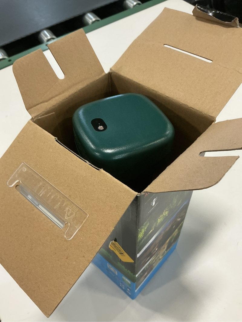 Condition photo showing As Is for JASCO MTS Photocell Stake Timer, Outdoor, 6 Grounded Outlet, Green, Model #78428-DI1