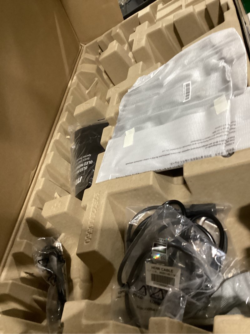 Condition photo showing As Is for ((power indicator light comes on, screen condition unknown)) msi mpg 321urx qd-oled, 32" 4k uhd quantum dot oled gaming monitor, 3840 x 2160, 0.03ms, 240hz, true black hdr 400, 90w usb type c, hdmi, dp port mpg 321urx qd-oled 32 inch 3840 x 2160 (4k) 240 hz