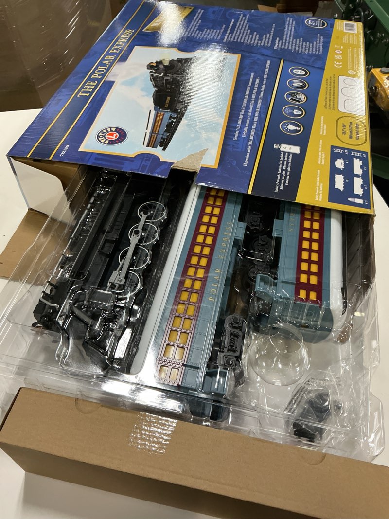 Condition photo showing Good Condition for Lionel Battery-Operated The Polar Express Toy Train Set with Bluetooth, Locomotive, Train Cars, & Track with Authentic Train Sounds, Lights, & Water Vapor Smoke Effects for Kids 4+