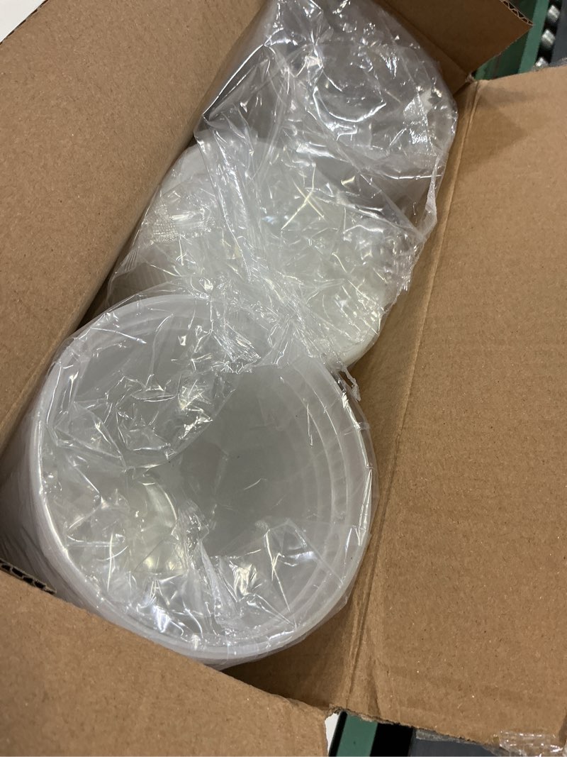 Condition photo showing Good Condition for stack man 32 oz deli containers with lids (48 sets) – quart clear plastic food storage containers, airtight leak-resistant seal, bpa-free, microwave & freezer safe, meal prep soup takeout to-go 32 oz.