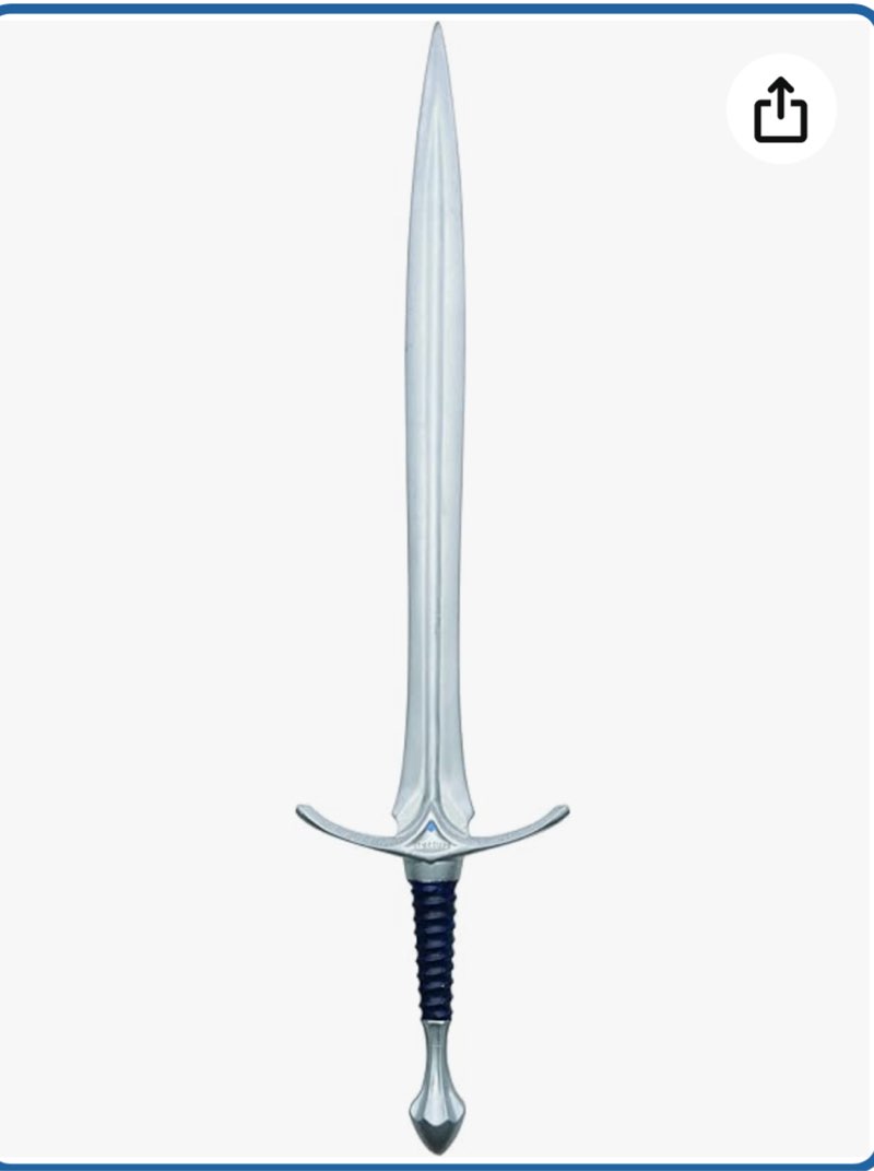 lord of the rings: gandalf sword for adults by rubies, no size