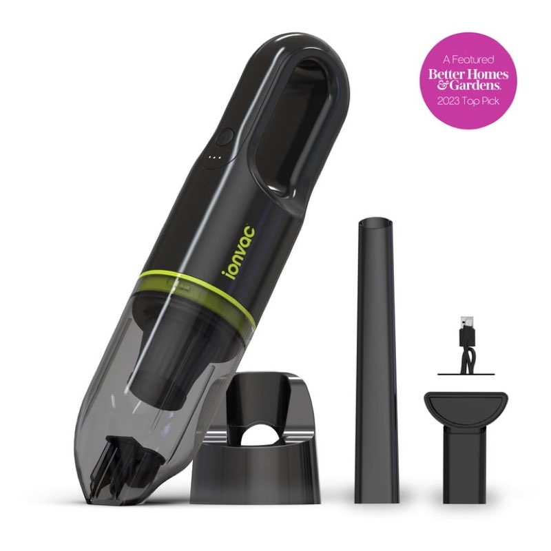 ionvac handvac handheld cordless vacuum, pet-friendly multi-surface lightweight vacuum cleaner with usb charging