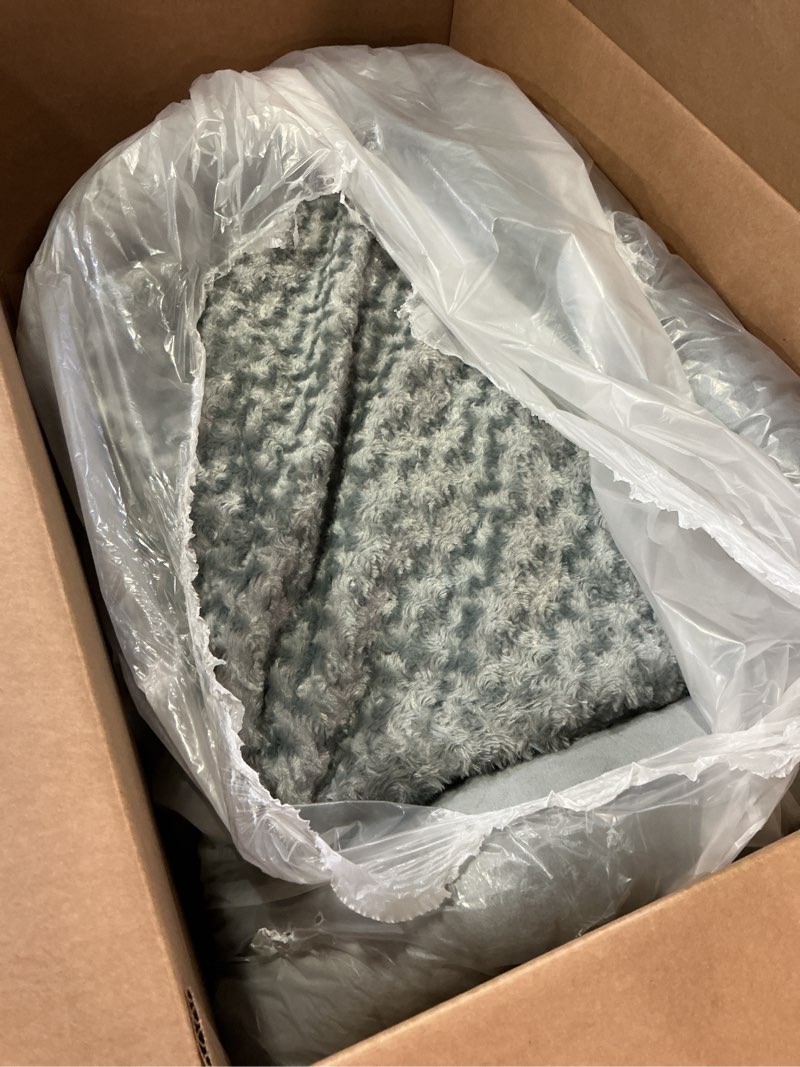 Condition photo showing As Is for bfpethome dog beds for large dogs, orthopedic dog bed for medium large dogs,big waterproof couch pet bed with removable washable cover 36"l x 27"w x 6.5"th grey