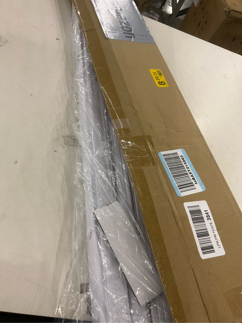 Condition photo showing New/Like New for 100% Privacy L-Shaped Blades Mini Blinds for Indoor Windows 1" Vinyl Cordless Window Blinds for Home, 38" W × 48" H - White White 38" W × 48" H