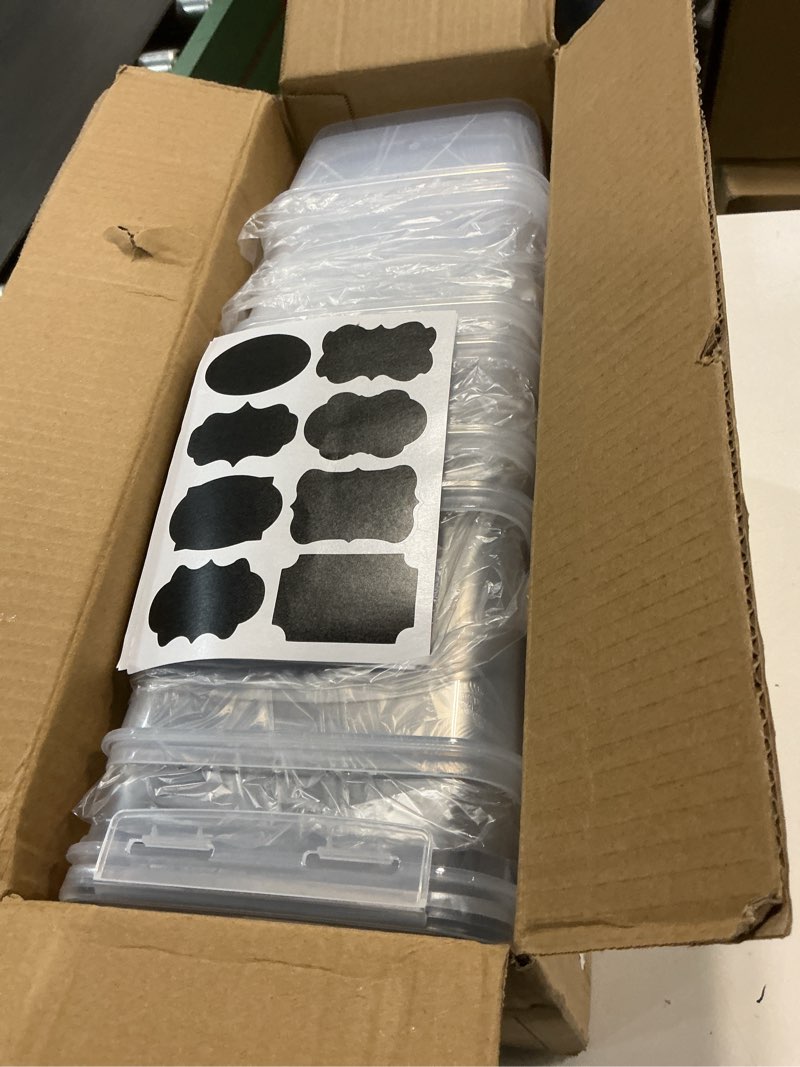 Condition photo showing New/Like New for Airtight Food Storage Containers with Lids, 24 PCS Kitchen and Pantry Organization Canisters, BPA-Fr