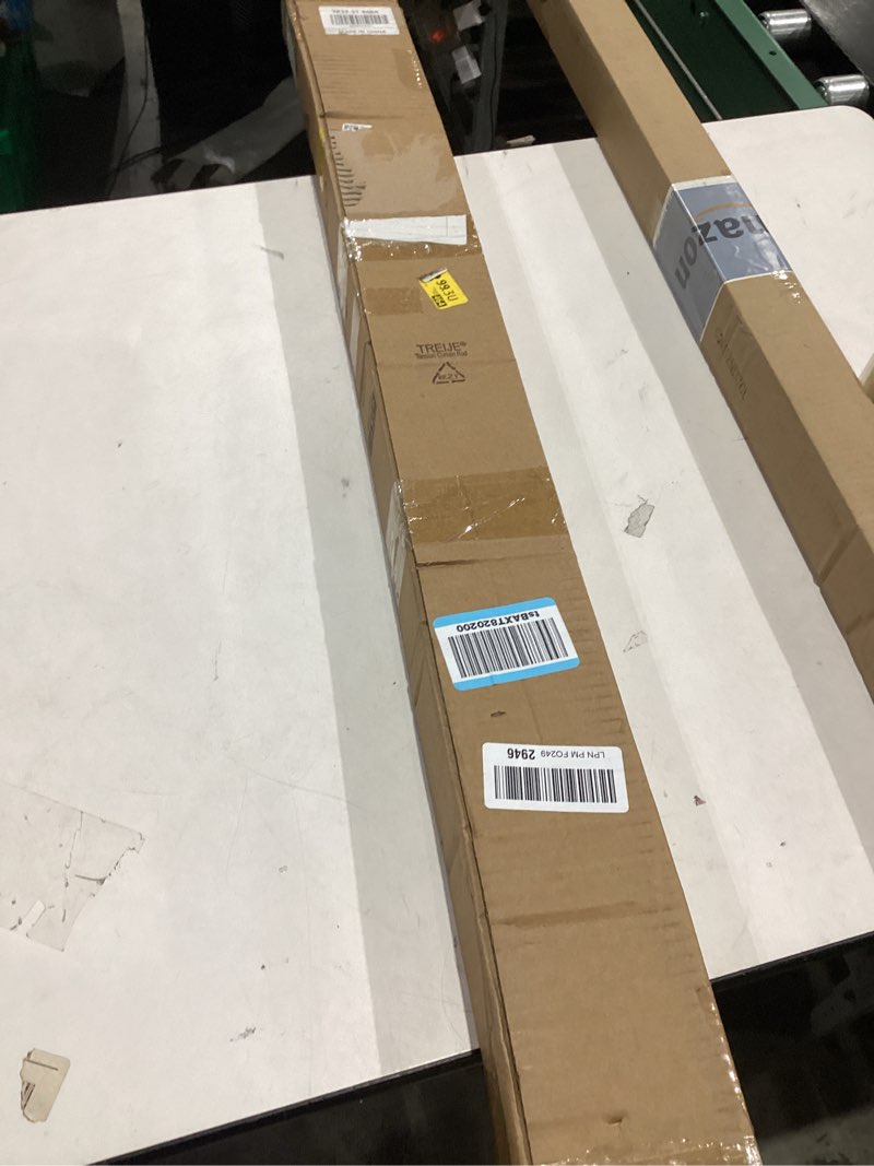 Condition photo showing New/Like New for Tension Curtain Rod 51-86 Inch, Curtain Rod No Drilling for Window or Bathroom Closet, Outdoor Curtain Rods for Patio Tension Rod, Easy to Install, Never Rust, Rod Diameter 1.26 Inches - Black Black 51''-86''