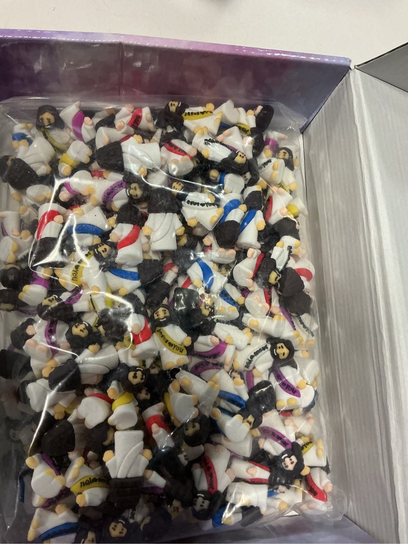 Condition photo showing New/Like New for Barydat 200 Pack Mini Jesus Figurines Bulk Tiny Jesus Toys Little Figures Miniature Doll to Hide and Seek Religious Party Favors Sunday School Baptism Gift Church Events(Bible Verses)