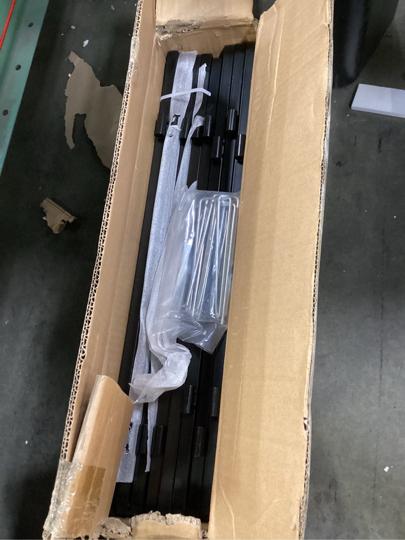 Condition photo showing New/Like New for Dog Playpen 24 inch 8 Panels for Indoor & Outdoor Use – Heavy-Duty Metal Pet Fence with Ground Stakes, Rounded Ball Tops for Safety, Stable & Foldable Design, Easy to Assemble Black 24inch 8 Panels