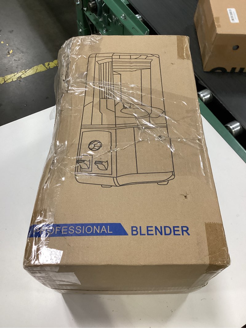 Condition photo showing New/Like New for cranddi commercial blender for crushing ice, chopping, grinding, blending, 1500w 80oz blender with tamper and removable soundproof cover, k85 (grey)