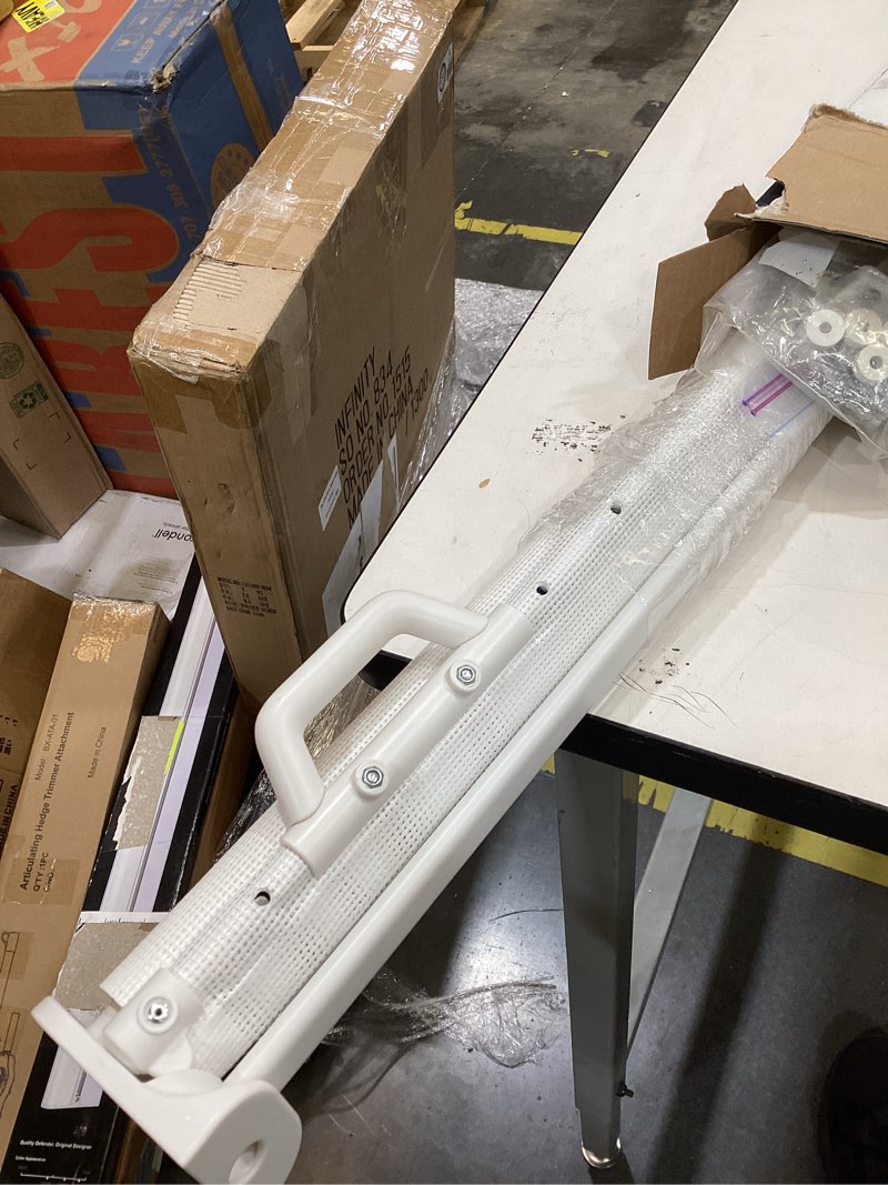 Condition photo showing Good Condition for spaceany retractable safety baby gate or mesh dog gate,durable portable mesh retractable gate,easy to use for stairs, doorways, hallways, indoor, outdoor, 33.5" tall, up to 45" wide, white white 45" wide