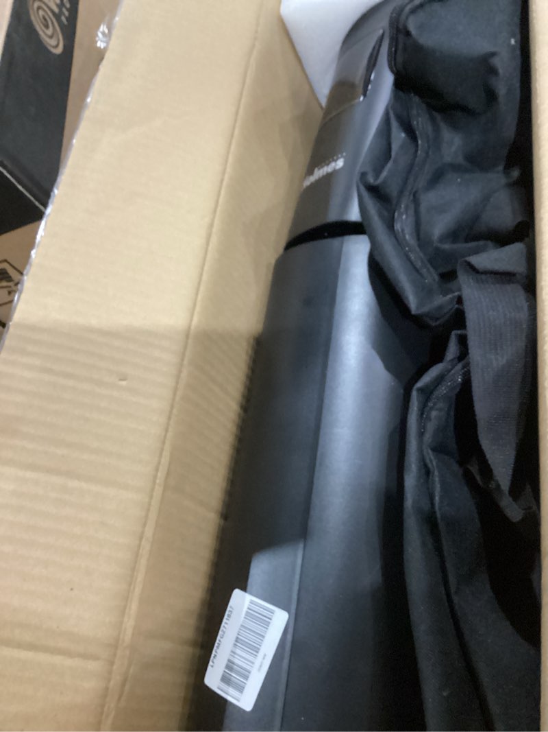 Condition photo showing As Is for HOLMES STACK-N-CONNECT 45" Digital Tower Fan, ClearRead Display, Bonus Storage Bag, 90° Oscillation, 4 Speeds, 4 Modes, 8-Hour Timer, Home, Ideal for Bedroom or Office, Remote Control, Matte Black Stack-n-Connect 45 Inch