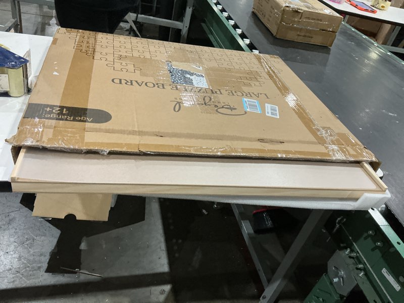 Condition photo showing Good Condition for 1000 piece rotating puzzle board with drawers and cover - 4 drawers, wooden jigsaw puzzle table | 30” x 22”| jigsaw puzzle board - portable puzzle tables for adults and kids by beyond innoventions