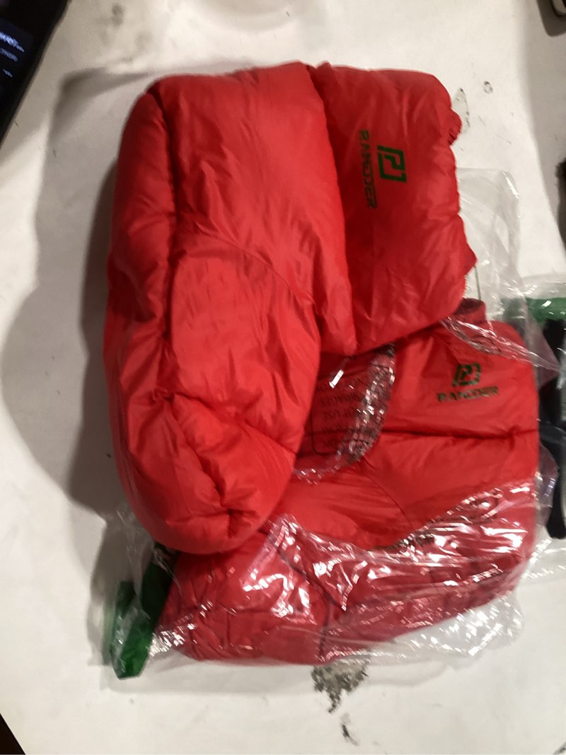 Condition photo showing Good Condition for down booties warm socks for men & women - ultralight sleeping sock for camp, backpacking - soft & cozy camping sleeping bag tent down slippers foot warmer red medium