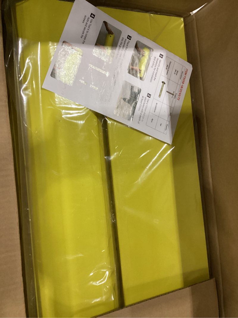 Condition photo showing Good Condition for roblock 22" parking stopper for home garage & outside, heavy duty garage stoppers for protecting your vehicle, parking aids for new drivers, wheel stops for cars, vans, trailer, 2 packs, yellow 3.1"h updated 2pcs