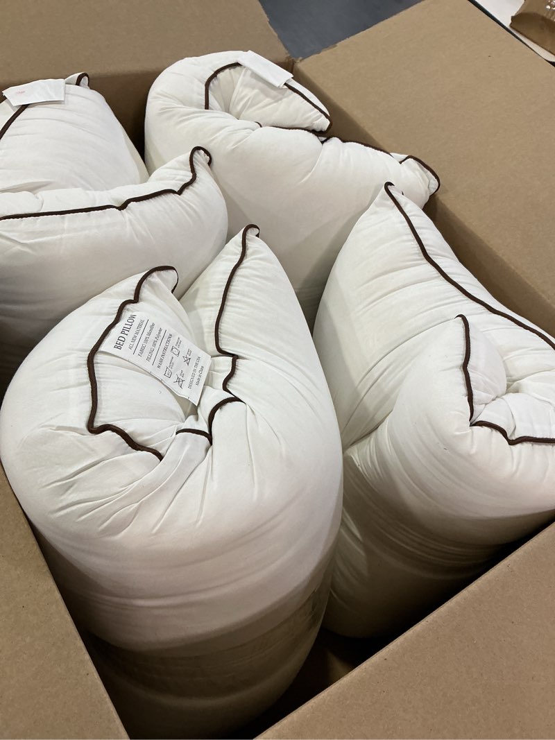 Condition photo showing Good Condition for jollyvogue bed pillows standard size set of 4, cooling and supportive full pillow 4 pack with down alternative filling for side and back sleepers, hotel collection white standard (pack of 4)