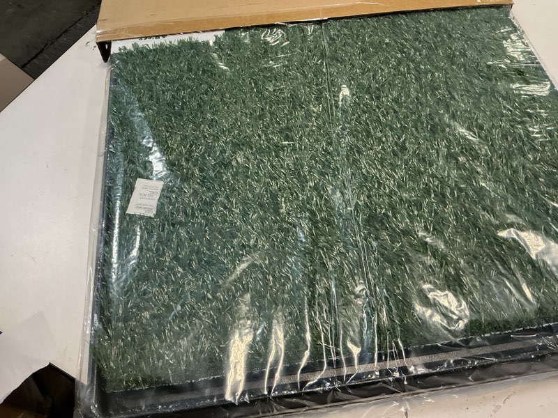 Condition photo showing New/Like New for Artificial Grass Puppy Pee Pad for Dogs and Small Pets - 20x25 Reusable 4-Layer Training Potty Pad with Tray - Dog House and Pet Supplies by PETMAKER Medium 4-Layer System