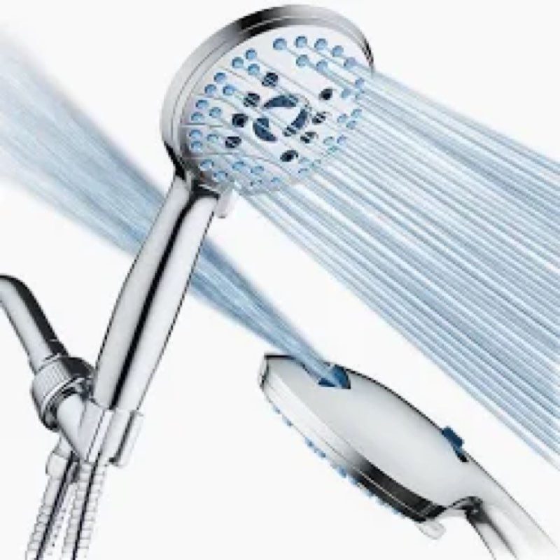 AquaCare 8.0 -Spray Chrome 4.2-in Round Handheld Shower Head 2.5 GPM Stainless Steel | 1739CHFF