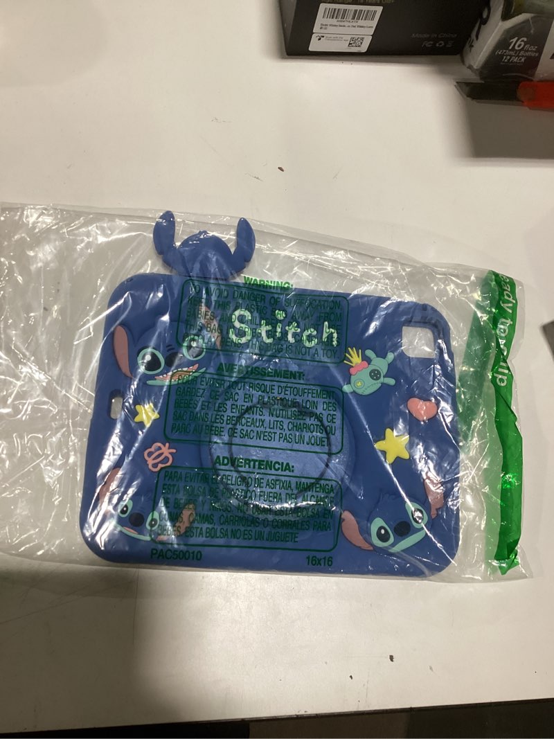 Condition photo showing Good Condition for Cartoon Case for iPad Pro 11" Case M4 2024?MONEHOYSY Cute Soft Silicone Kickstand [Drop Proof,Shock Proof,Anti Slip] Back Stand Cover Case for Kids Children Teens Girls Boys (Stitch)