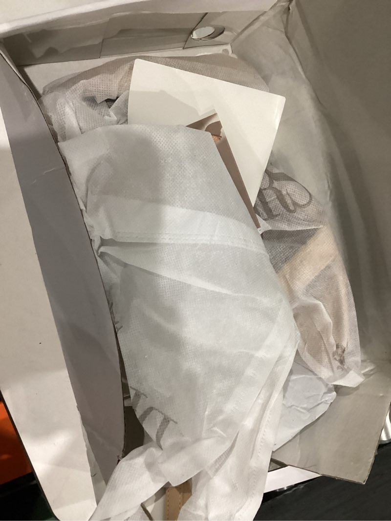 Condition photo showing New/Like New for DREAM PAIRS Women’s Ankle Strap Dress Low Chunky Block Open Toe Heel Sandals for Party Wedding 7 Nude-nubuck