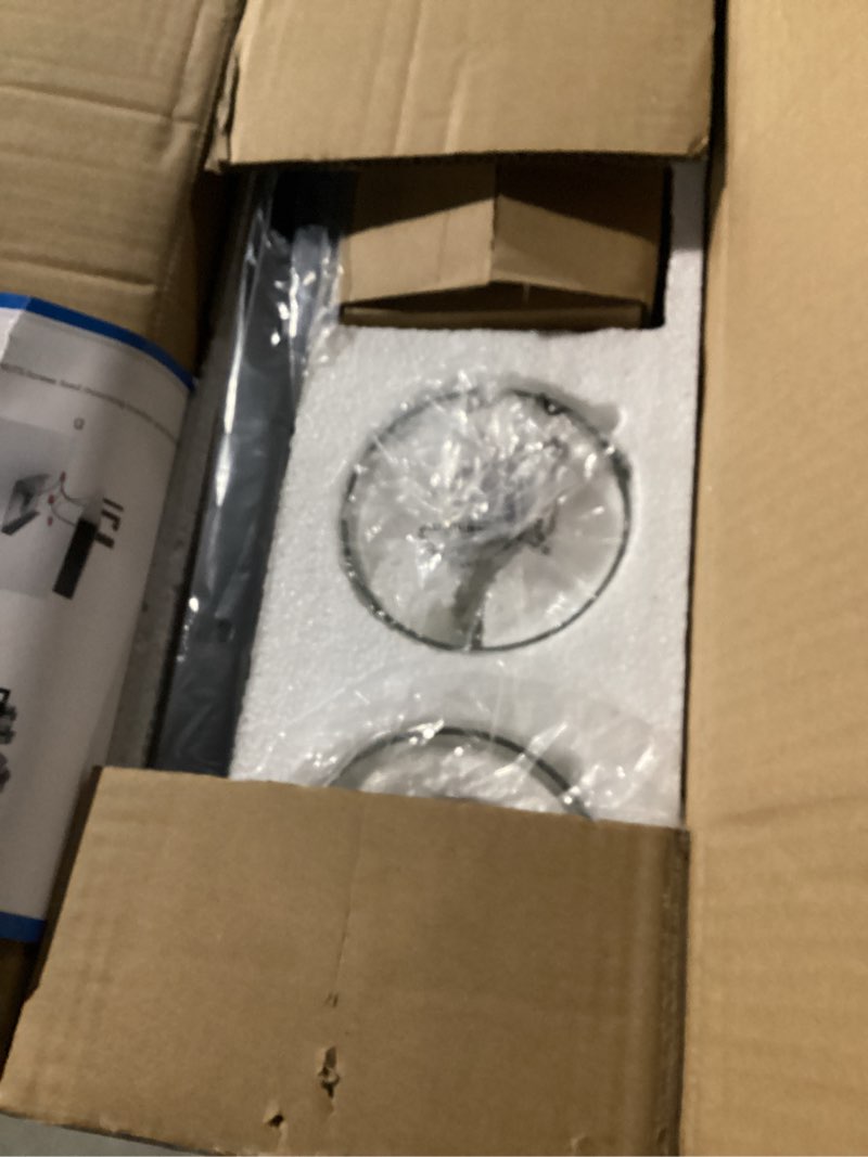 Condition photo showing New/Like New for Espird Bathroom Vanity Fixtures, 2 Light Matte Black Vanity Light with Clear Glass Shade, 15in Farmhouse wall Light, Lighting Fixture Over Mirror for Bathroom Black 2-Light