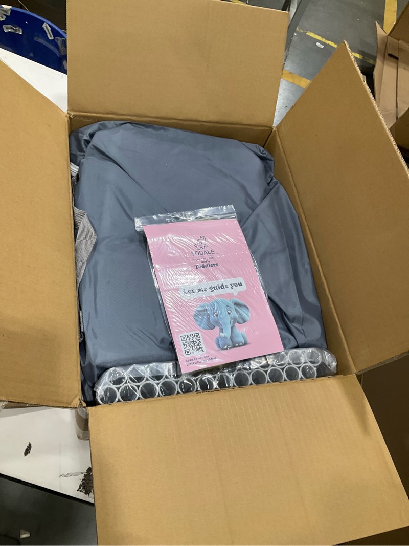 Condition photo showing New/Like New for todale baby play yard - 70 x 59 in, grey - extra large mesh playpen for babies & toddlers - tear-resistant oxford fabric & suction cup feet - breathable zipper gate & 360° visibility grey 70x59 inch (pack of 1)