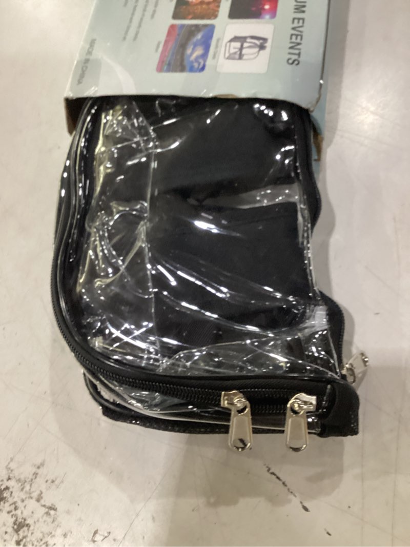 Condition photo showing New/Like New for oraben clear backpack stadium approved, clear bag 12 x 6 x 11 in, small transparent backpack for concerts, sports events, festivals, waterproof, adjustable straps, women men black enhanced strap