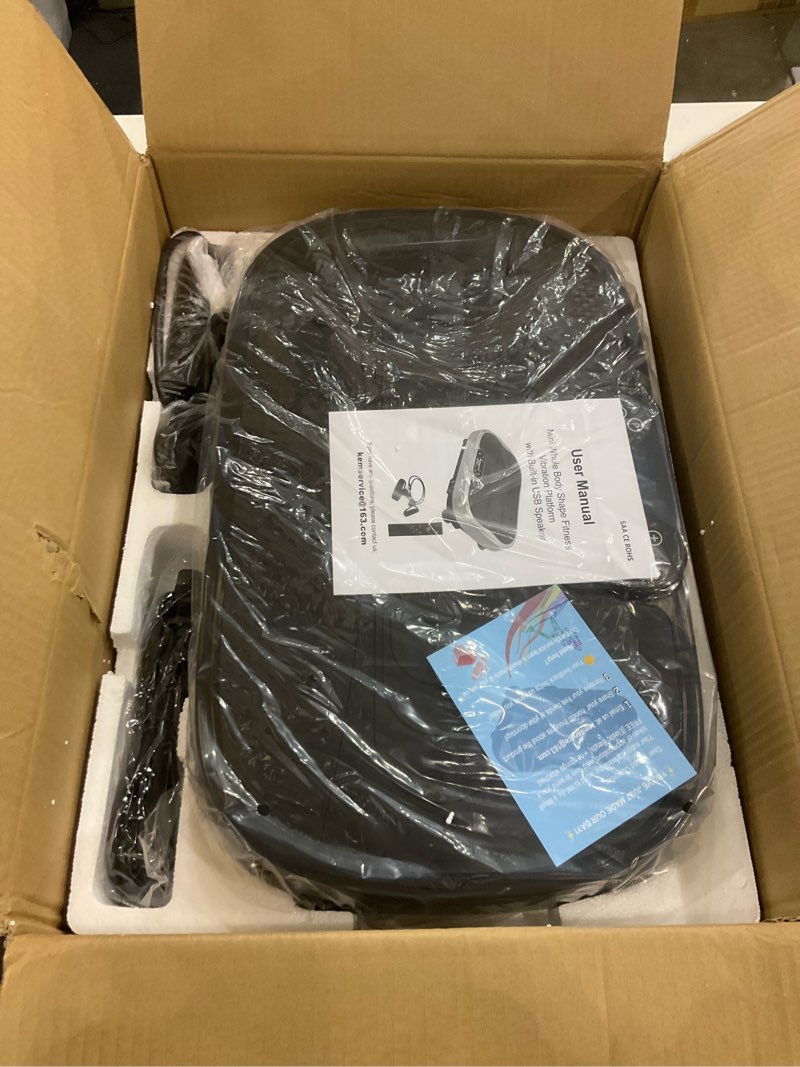 Condition photo showing New/Like New for Vibration Plate Exercise Machine, Vibrating Plate Machine with Bluetooth for Lymphatic Drainage, Vibration Platform for Women Men Full Body Weight Loss