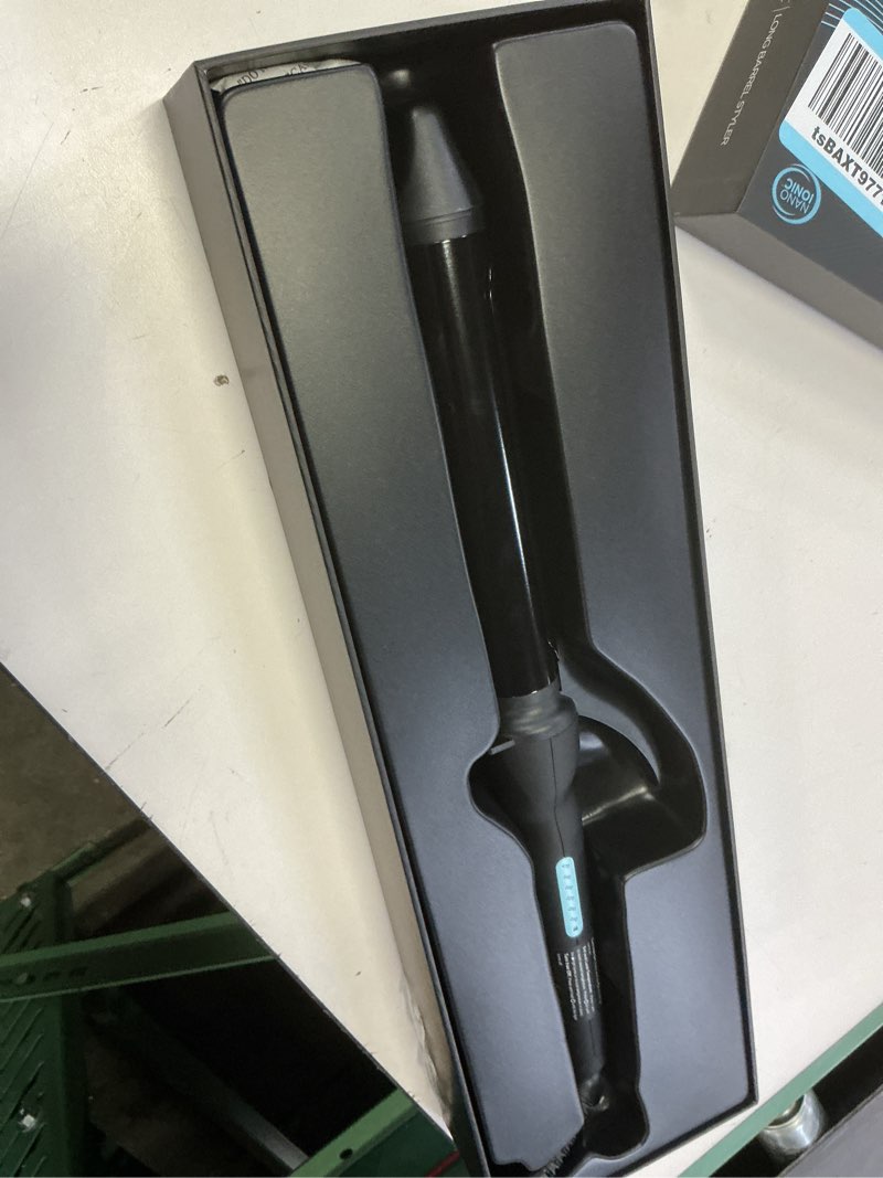 Condition photo showing Good Condition for bio ionic long barrel curling iron with moisture heat technology & nanoionic mx versatile curling wand - multiple barrel sizes for tight, classic, loose & soft curls 1.25 inch (loose curls) black