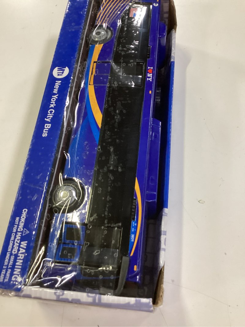 Condition photo showing Good Condition for daron mta bus – 11-inch single bus in new blue livery – officially licensed friction-powered toy with rolling wheels and functional doors for kids ages 3+ 11" friction bus