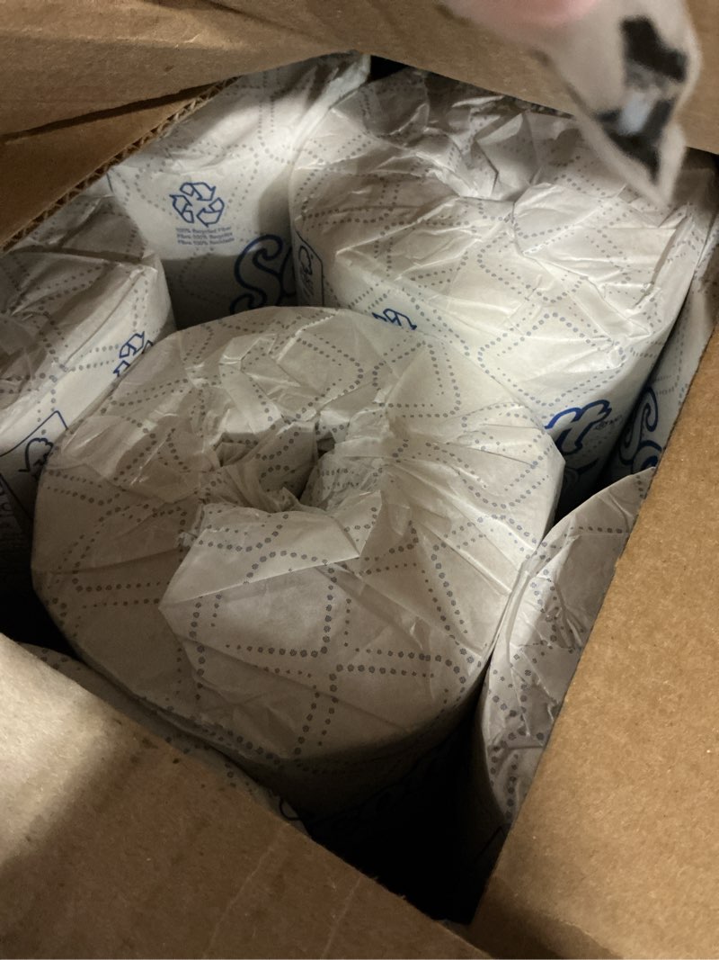 Condition photo showing Good Condition for scott professional 100% recycled fiber standard roll bulk toilet paper (13217), 2-ply, elevated design, white, individually wrapped (80 rolls of 473 sheets, 37,840 sheet total)