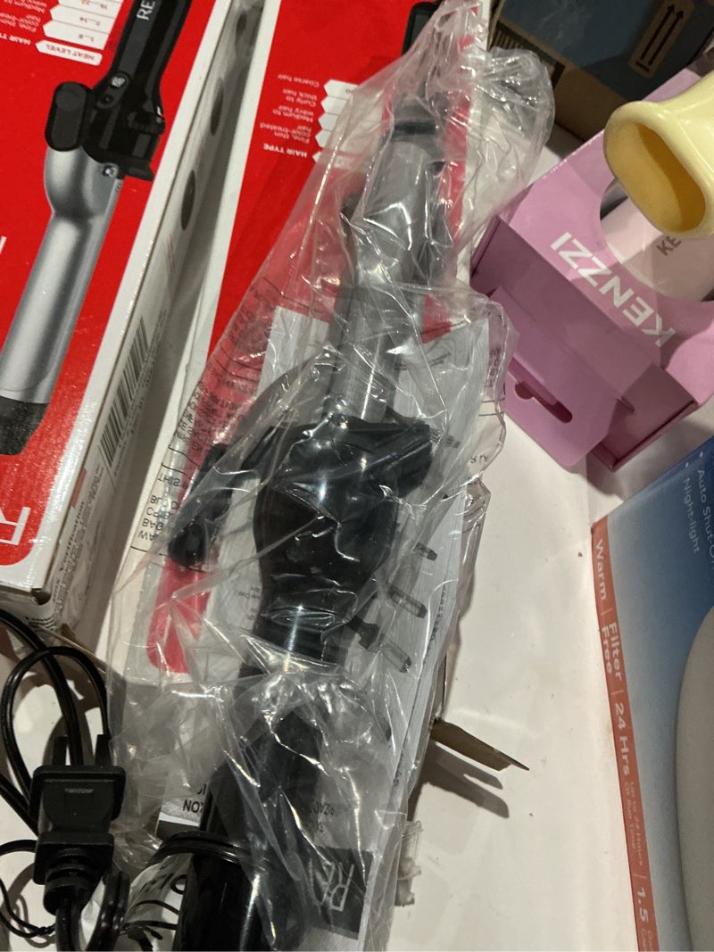 Condition photo showing As Is for revlon perfect heat 1" triple ceramic curling iron, black