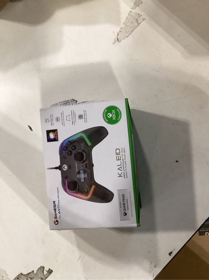 Condition photo showing New/Like New for GameSir Kaleid Controller for Xbox Series X|S, Xbox One,Windows 10/11 & Steam, Wired Gaming Gamepad with Hall Effect Joysticks/Hall Trigger, Anti-Drift Joystick, Plus and Play - Transparent Black