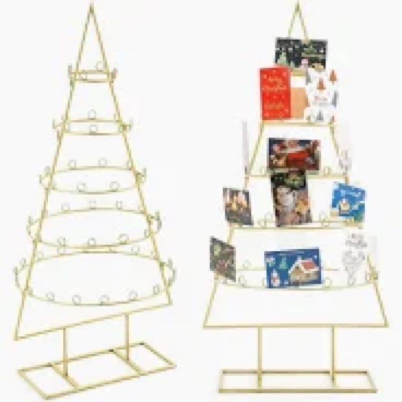Vercraft Christmas Tree Card Display Holders 44" Tall Metal Christmas Party Gift Card Photo Tree Hol