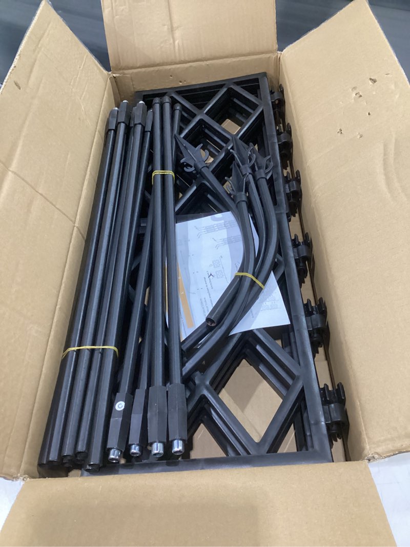 Condition photo showing Good Condition for baroque style vertical planter screen, multi-layer transformable plant stand for climbing plants and flowers, decorative garden trellis for balcony, patio or outdoor garden spaces