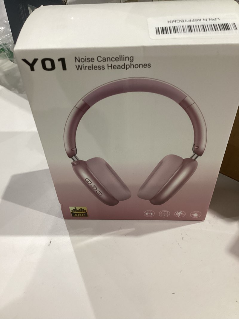 Condition photo showing Good Condition for Wentronic Y01 Wireless Noise Canceling Headphones Bluetooth 5.3 Over Ear Headphones with Microphone, Hi-Res Audio, 48H Playtime, Foldable Comfortable Earpads,Compatible with iOS,Android,PC, Pink