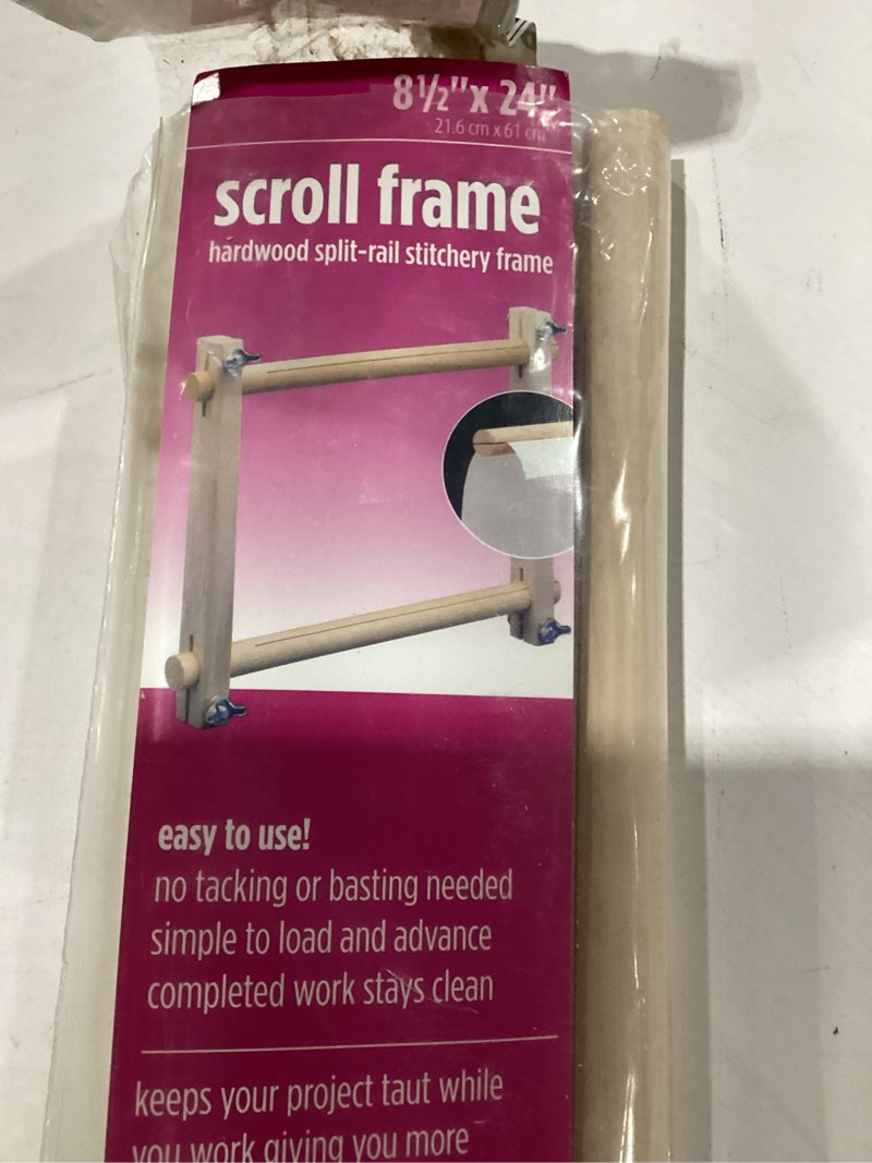 Condition photo showing As Is for Frank A. Edmunds Split Rail Scroll Frame 8.5"X24"
