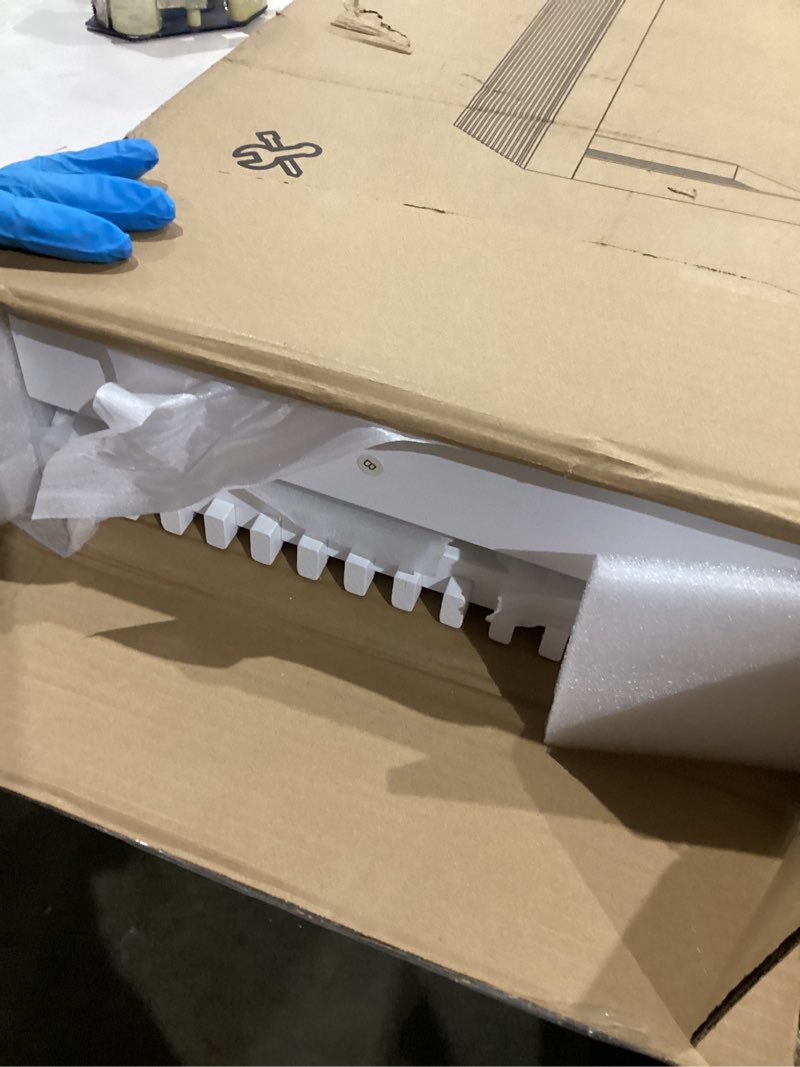 Condition photo showing Good Condition for Bamboo Dining Bench, 35 inch Farmhouse Decor Indoor Kitchen Table Bench, Entryway Shoe Rack Bench Solid Bamboo Benches for Living Room, Hallway, Bedroom, Bathroom Long White