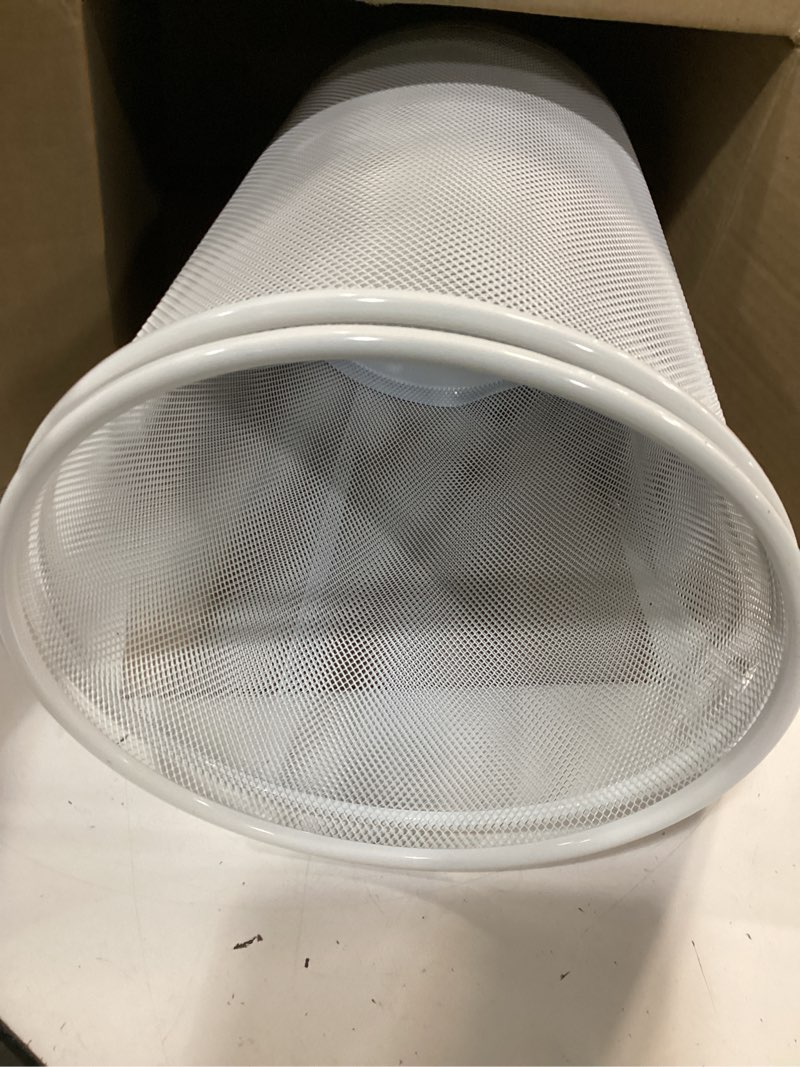 Condition photo showing Good Condition for seville classics 2-pack steel mesh round trashcan wastebasket for trash or recycle in the home, office, or garage, white, 6 gallon white 6 gallon