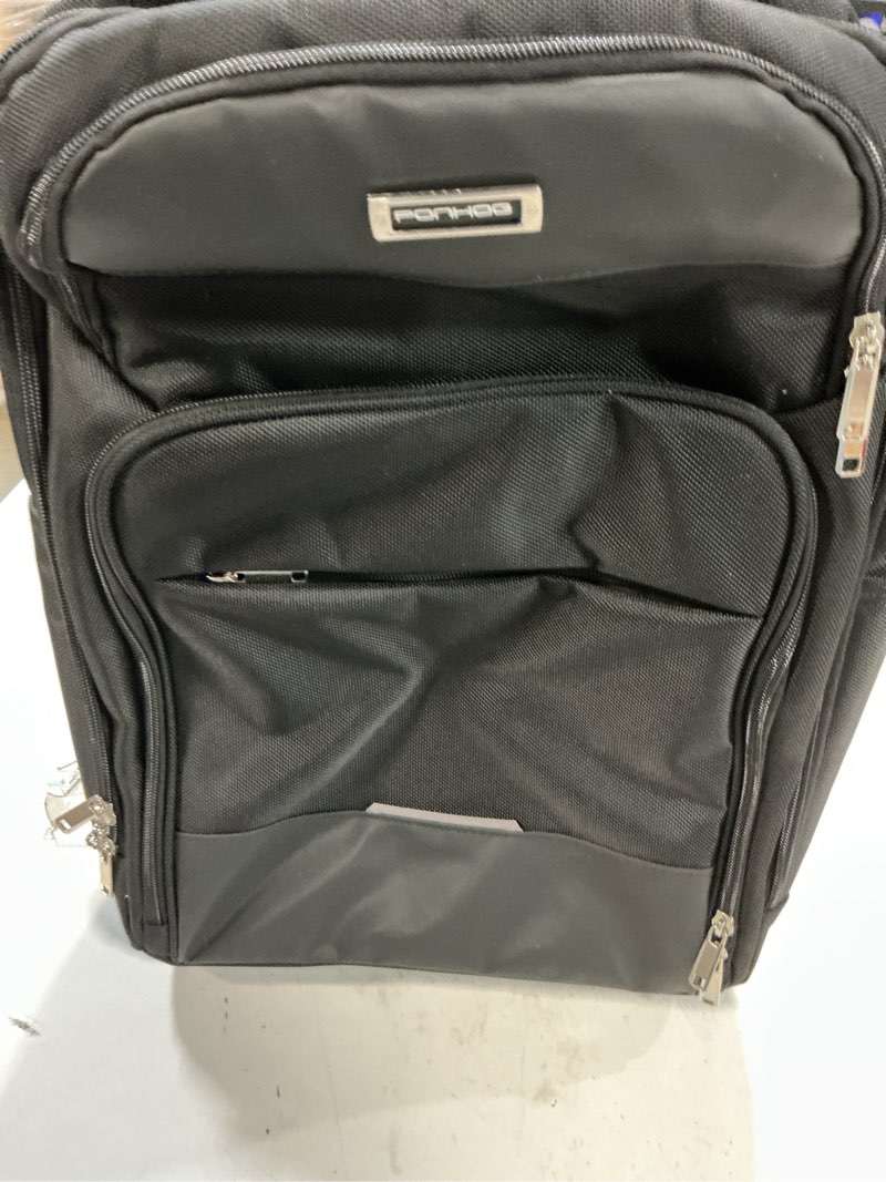 Condition photo showing Good Condition for Rolling Backpack, 30L Travel Laptop Backpack with Wheels, 15.6 Inch Roller Carry on Luggage with USB Charging Port, Flight Approved Personal Item Wheeled Suitcase for Men Women Adults, Black Black 15.6 Inch