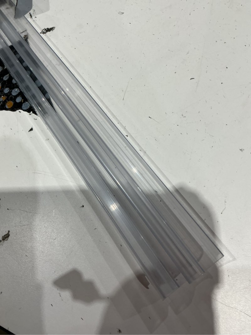 Condition photo showing Good Condition for sliding shower door bottom seal, 2 pcs 1/4" x 36" | polycarbonate door sweep for 1/4inch glass, frameless glass shower door seal strip stop leaks and create a water barrier for 1/4" glass