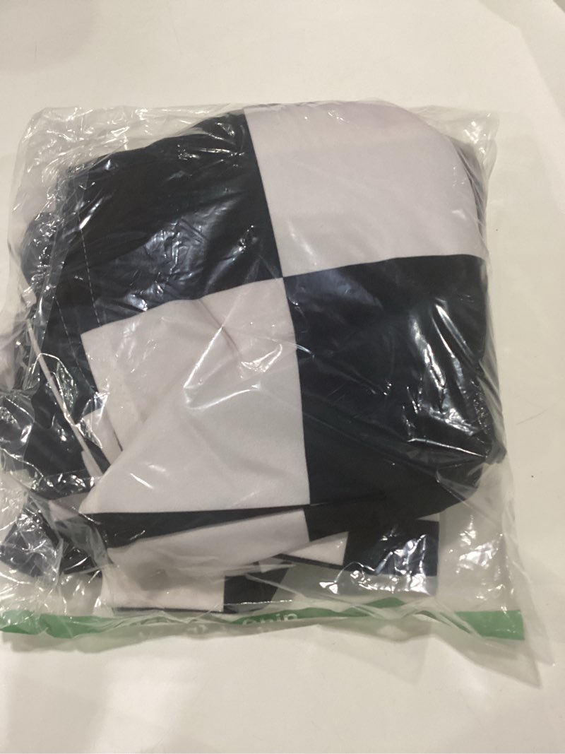 Condition photo showing Good Condition for Riyidecor Black and White Car Curtains Cute Checkered Hippie Retro Classic Vintage Y2K Abstract Groo