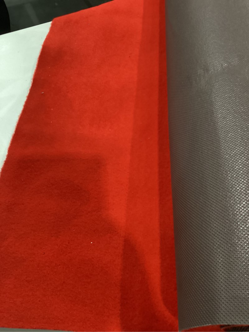 Condition photo showing Good Condition for PBHEPJ 4ft x 50ft Extra Thick Red Carpet Runner for Party, Non-Slip TPR Rubber Backed red Rug, Wedding and Events Decorations, Reusable