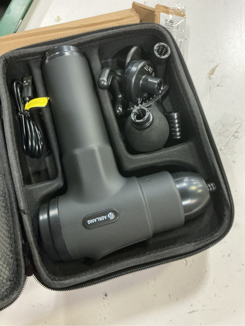 Condition photo showing Good Condition for aerlang massage gun with heat deep tissue back massager neck massager for pain relief,muscle percussion massage gun, birthday gifts for men women dad him handheld message gun with 7heads&silent