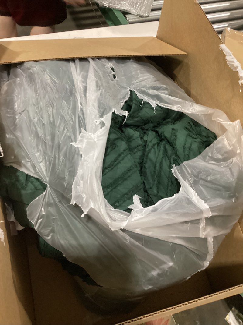 Condition photo showing Good Condition for Andency Full Size Comforter Set with Sheets Dark Emerald Green - 7 Pieces Bed in a Bag Tufted Bedding Sets Fluffy Lightweight Full Bed Set with Comforter, Sheets, Pillowcases & Shams for All Season Emerald Green Full (79"x90")