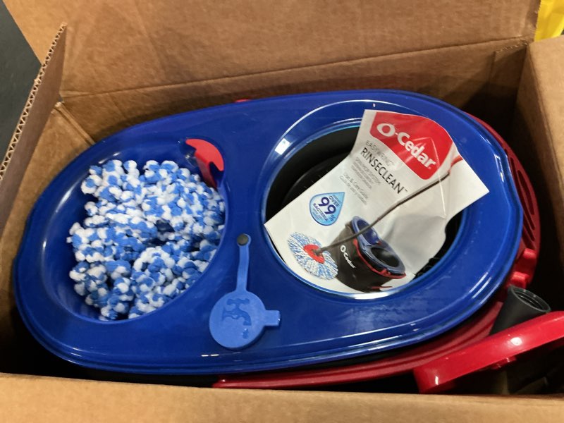 Condition photo showing Good Condition for O-Cedar RinseClean Spin Mop & Bucket System | Clean with Water | Removes 99% of Bacteria Plastic Rinseclean Spin Mop & Bucket Cleaning System