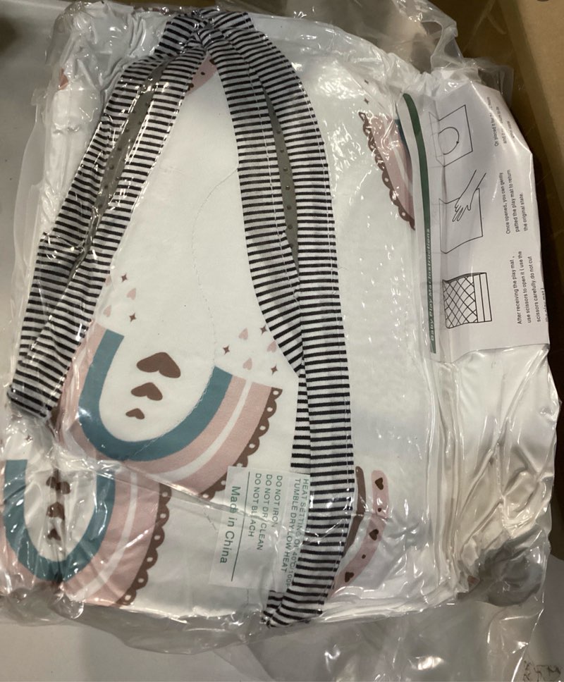 Condition photo showing New/Like New for ( similar) Baby Play Mats for Floor,Thick Soft 50\" X 50\" Playpen mat, Foldable and Machine Washable Baby Crawling Mat?Baby Play Mat for Babies to Play and Learn (Rainbow) 50\" X 50\" Rainbow