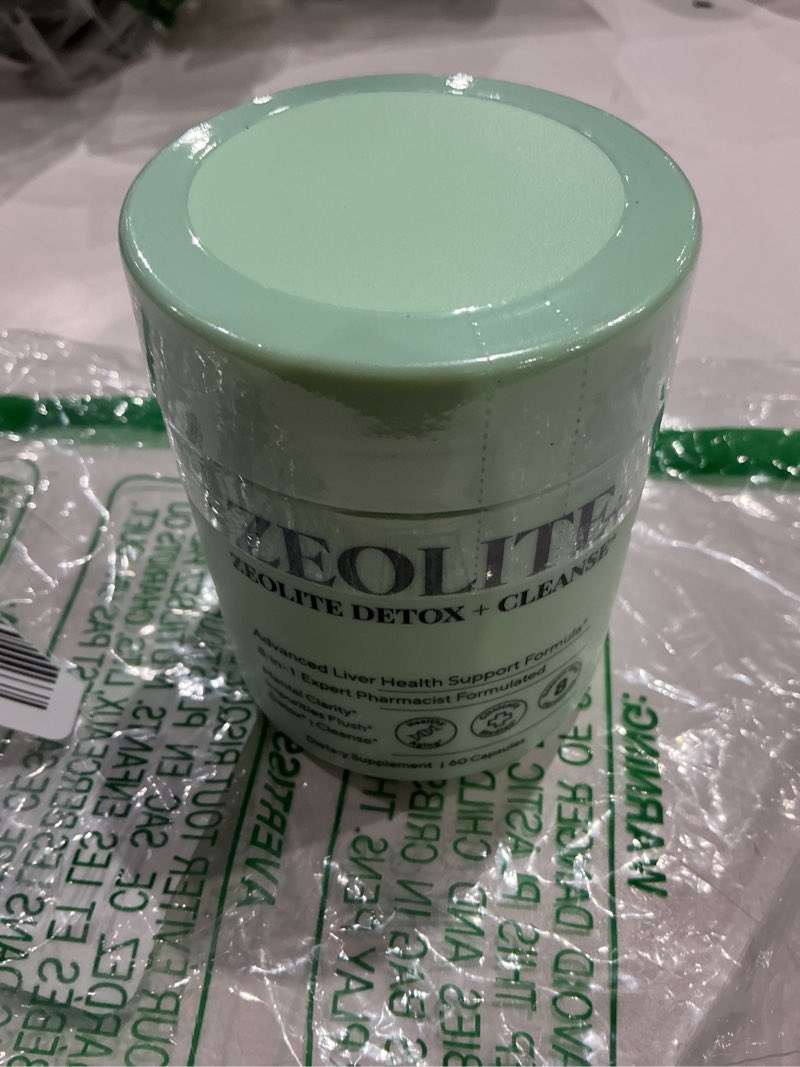 Condition photo showing New/Like New for clinoptilolite zeolite detox supplement – liver cleanse detox & repair with activated charcoal, nac & milk thistle – full body detox cleanse, gut health & binder detox for adults – 60 capsules