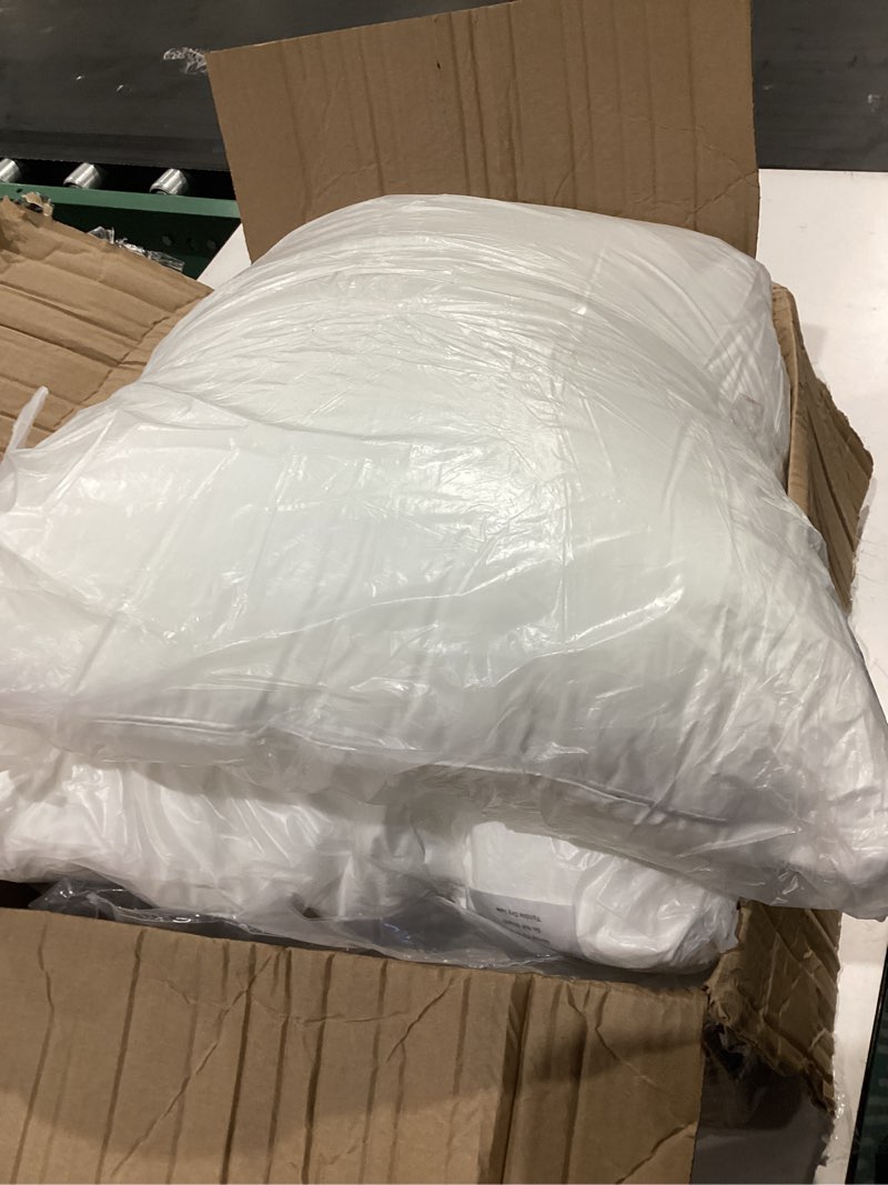 Condition photo showing Good Condition for leeden 18 x 18 pillow inserts (set of 4) - throw pillow inserts with 100% cotton cover - 18 inch square interior sofa pillow inserts - decorative pillow insert pair - white couch pillow 18 inch x 18 inch (pack of 4)